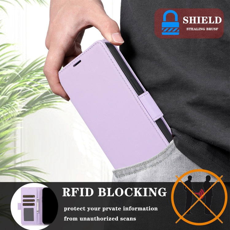 For Samsung Galaxy S25+ / S24+ 5G Side Buckle RFID Anti-theft Leather Phone Case