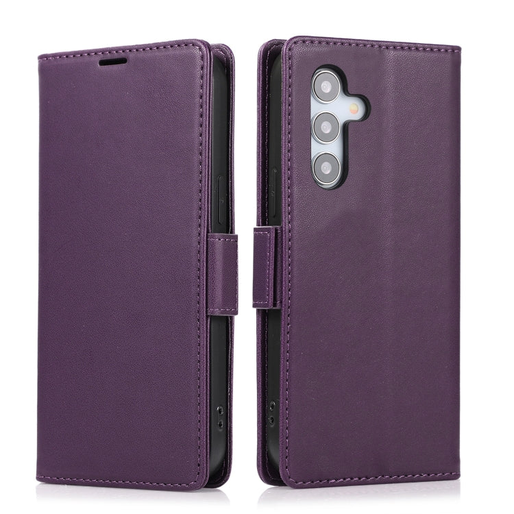 For Samsung Galaxy S25+ / S24+ 5G Side Buckle RFID Anti-theft Leather Phone Case