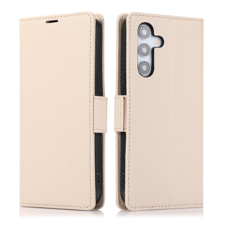 For Samsung Galaxy S25+ / S24+ 5G Side Buckle RFID Anti-theft Leather Phone Case