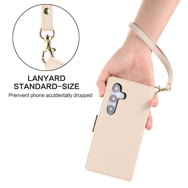 For Samsung Galaxy S25+ / S24+ 5G Side Buckle RFID Anti-theft Leather Phone Case