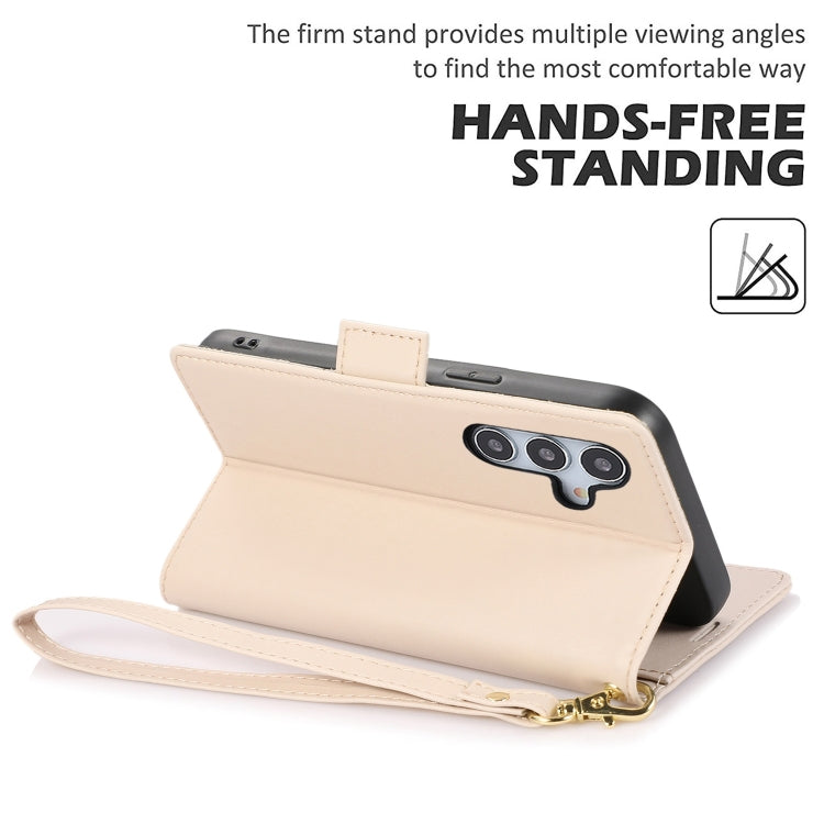 For Samsung Galaxy S25+ / S24+ 5G Side Buckle RFID Anti-theft Leather Phone Case