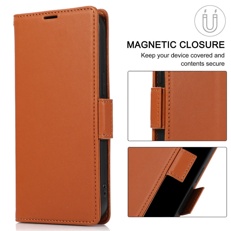 For Samsung Galaxy S25+ / S24+ 5G Side Buckle RFID Anti-theft Leather Phone Case