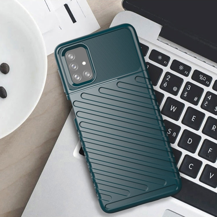 For Samsung Galaxy M31s Thunderbolt Shockproof TPU Protective Soft Case(Green)