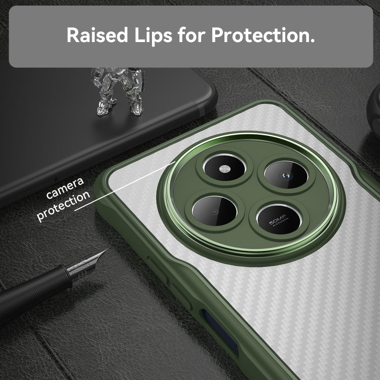 For Xiaomi Poco C75 Carbon Fiber Texture Translucent Phone Case