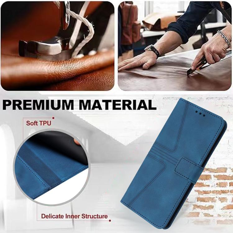 For Samsung Galaxy S25 FE 5G Triangle Solid Color Leather Phone Case