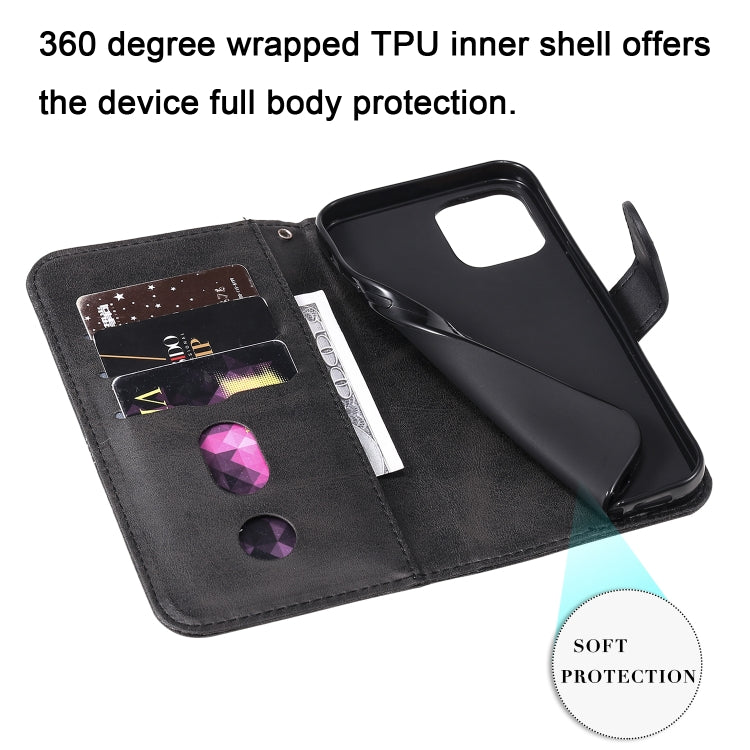 For iPhone 12 mini Pro Fashion Calf Texture Zipper Horizontal Flip Leather Case with Stand & Card Slots & Wallet Function
