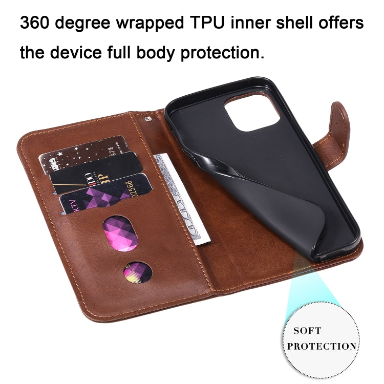 For iPhone 12 mini Pro Fashion Calf Texture Zipper Horizontal Flip Leather Case with Stand & Card Slots & Wallet Function
