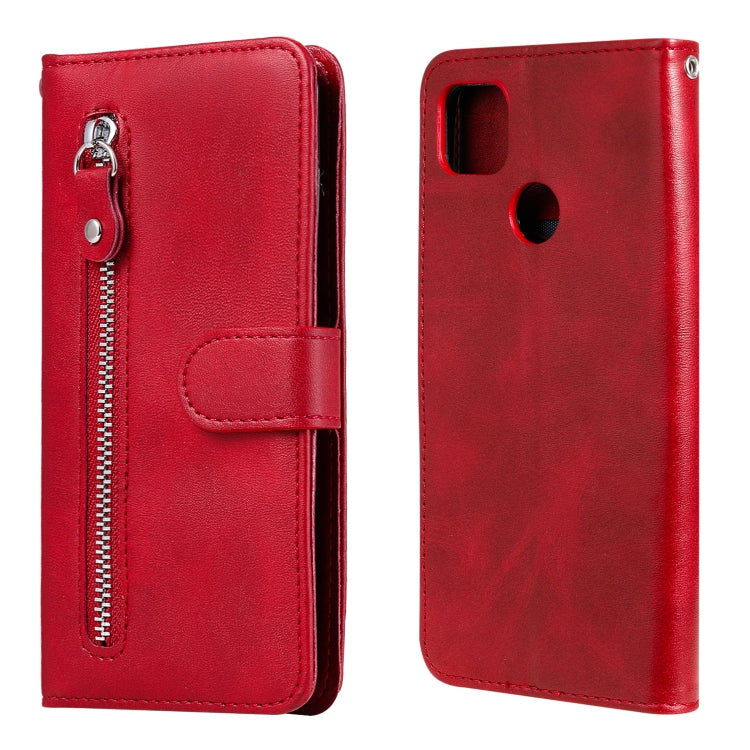 For Xiaomi Redmi 9C Fashion Calf Texture Zipper Horizontal Flip Leather Case with Stand & Card Slots & Wallet Function