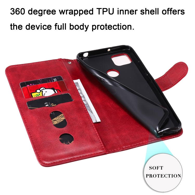 For Xiaomi Redmi 9C Fashion Calf Texture Zipper Horizontal Flip Leather Case with Stand & Card Slots & Wallet Function