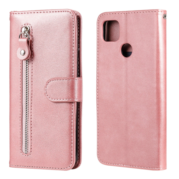 For Xiaomi Redmi 9C Fashion Calf Texture Zipper Horizontal Flip Leather Case with Stand & Card Slots & Wallet Function