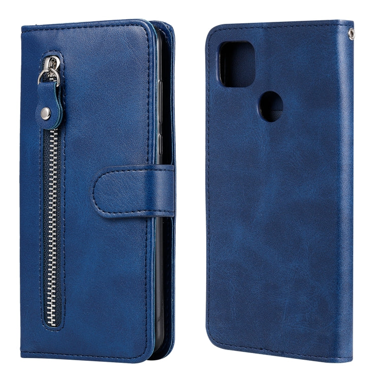 For Xiaomi Redmi 9C Fashion Calf Texture Zipper Horizontal Flip Leather Case with Stand & Card Slots & Wallet Function