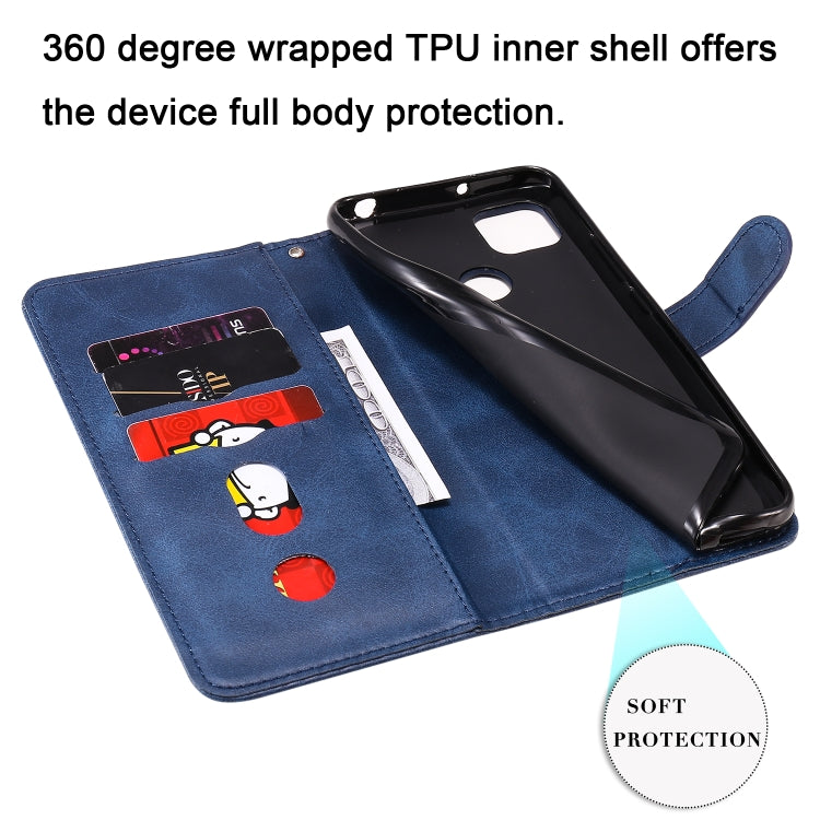 For Xiaomi Redmi 9C Fashion Calf Texture Zipper Horizontal Flip Leather Case with Stand & Card Slots & Wallet Function