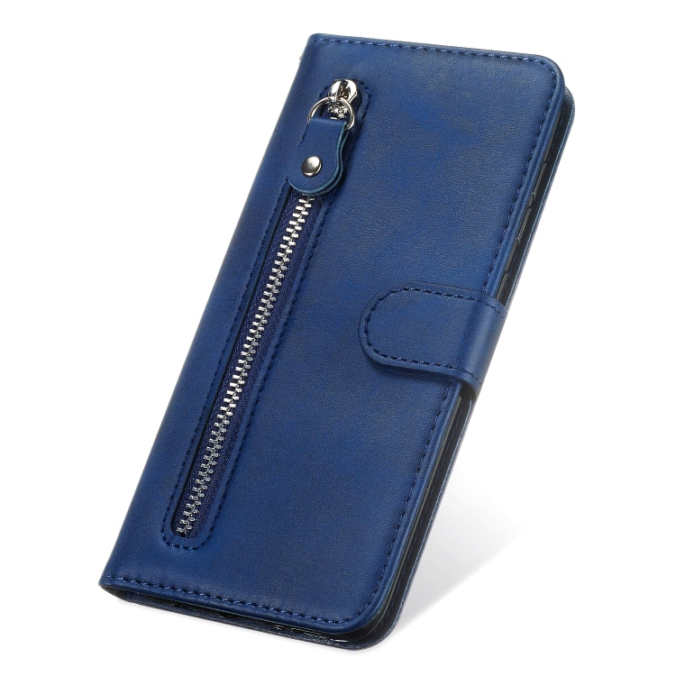 For Xiaomi Redmi 9C Fashion Calf Texture Zipper Horizontal Flip Leather Case with Stand & Card Slots & Wallet Function