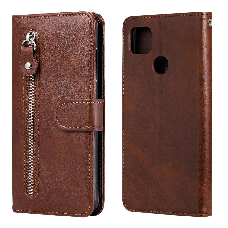 For Xiaomi Redmi 9C Fashion Calf Texture Zipper Horizontal Flip Leather Case with Stand & Card Slots & Wallet Function