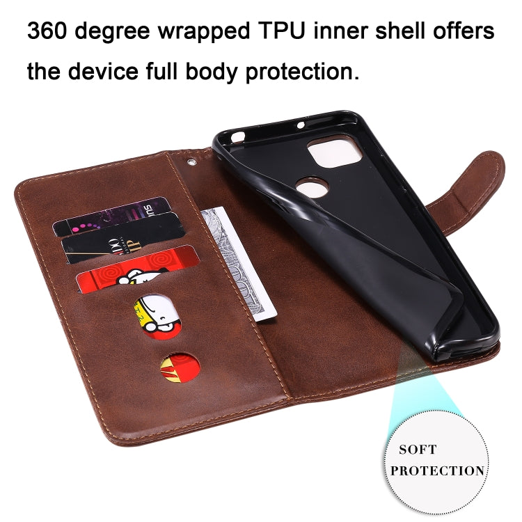 For Xiaomi Redmi 9C Fashion Calf Texture Zipper Horizontal Flip Leather Case with Stand & Card Slots & Wallet Function