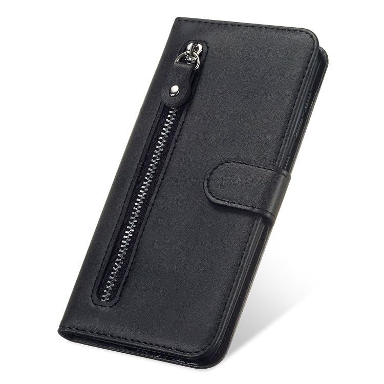 For Xiaomi Redmi 9A Fashion Calf Texture Zipper Horizontal Flip Leather Case with Stand & Card Slots & Wallet Function