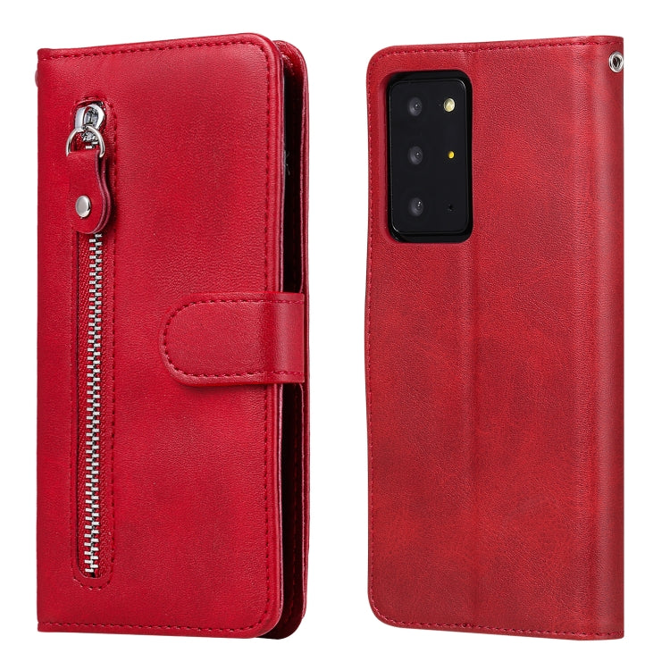 For Samsung Galaxy Note20 Ultra Fashion Calf Texture Zipper Horizontal Flip Leather Case with Stand & Card Slots & Wallet Function