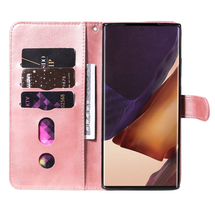 For Samsung Galaxy Note20 Ultra Fashion Calf Texture Zipper Horizontal Flip Leather Case with Stand & Card Slots & Wallet Function