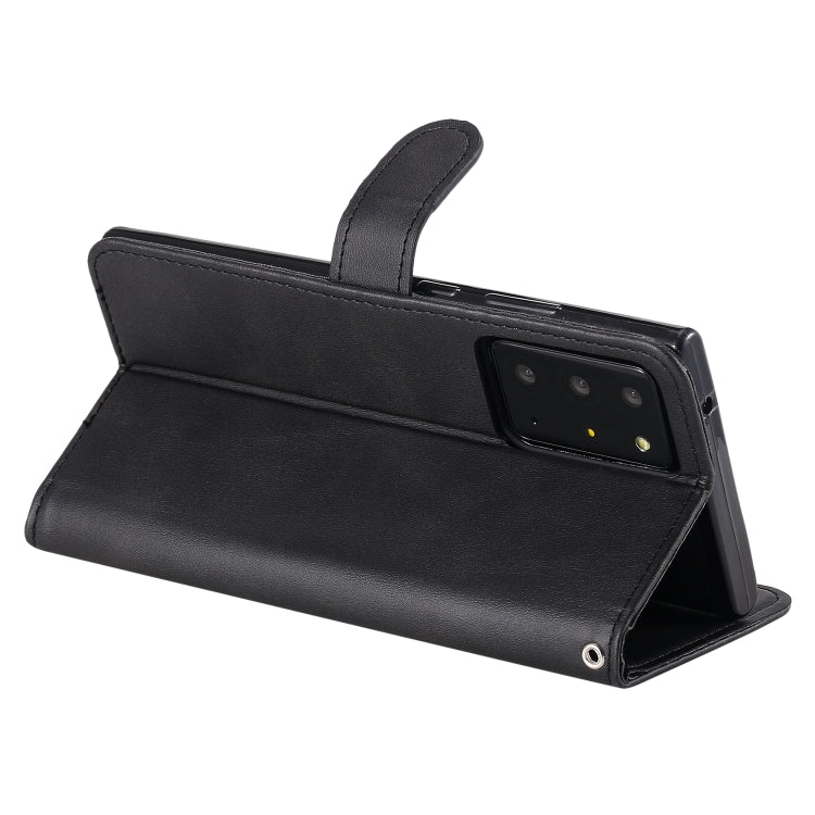 For Samsung Galaxy Note20 Ultra Fashion Calf Texture Zipper Horizontal Flip Leather Case with Stand & Card Slots & Wallet Function