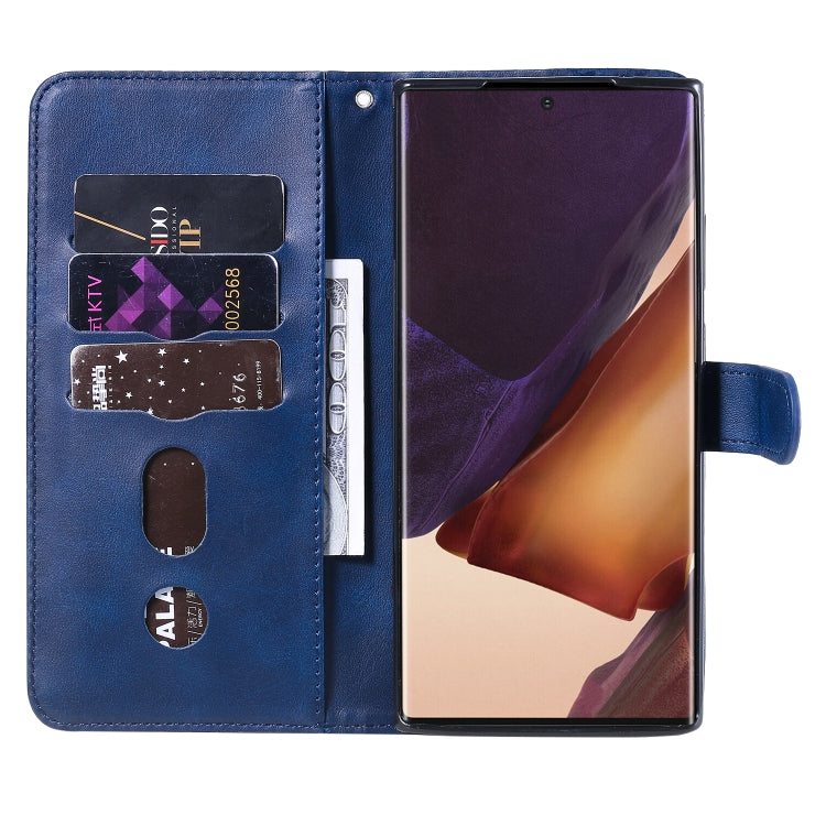 For Samsung Galaxy Note20 Ultra Fashion Calf Texture Zipper Horizontal Flip Leather Case with Stand & Card Slots & Wallet Function