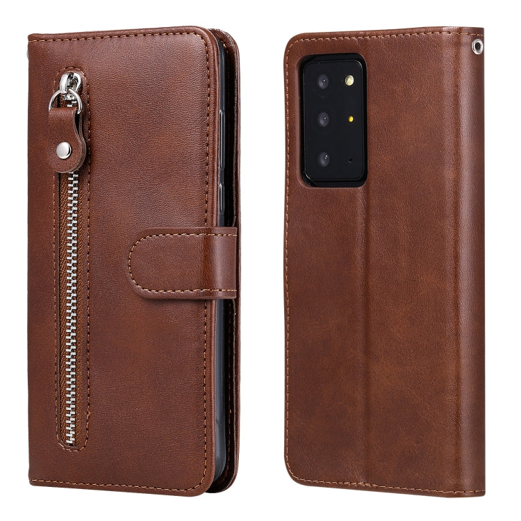 For Samsung Galaxy Note20 Ultra Fashion Calf Texture Zipper Horizontal Flip Leather Case with Stand & Card Slots & Wallet Function