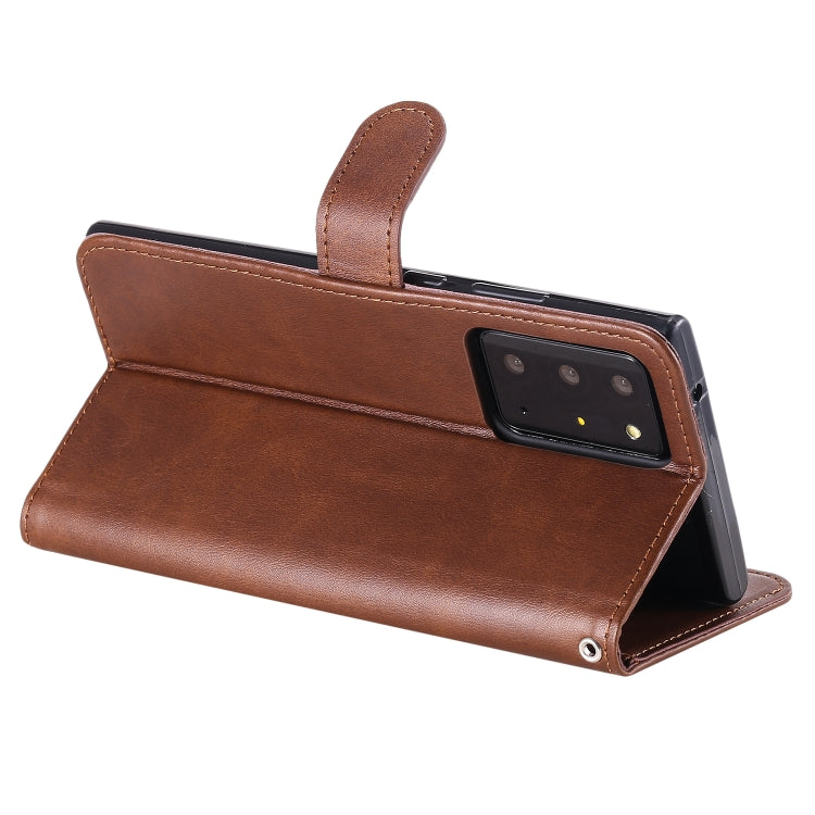For Samsung Galaxy Note20 Ultra Fashion Calf Texture Zipper Horizontal Flip Leather Case with Stand & Card Slots & Wallet Function