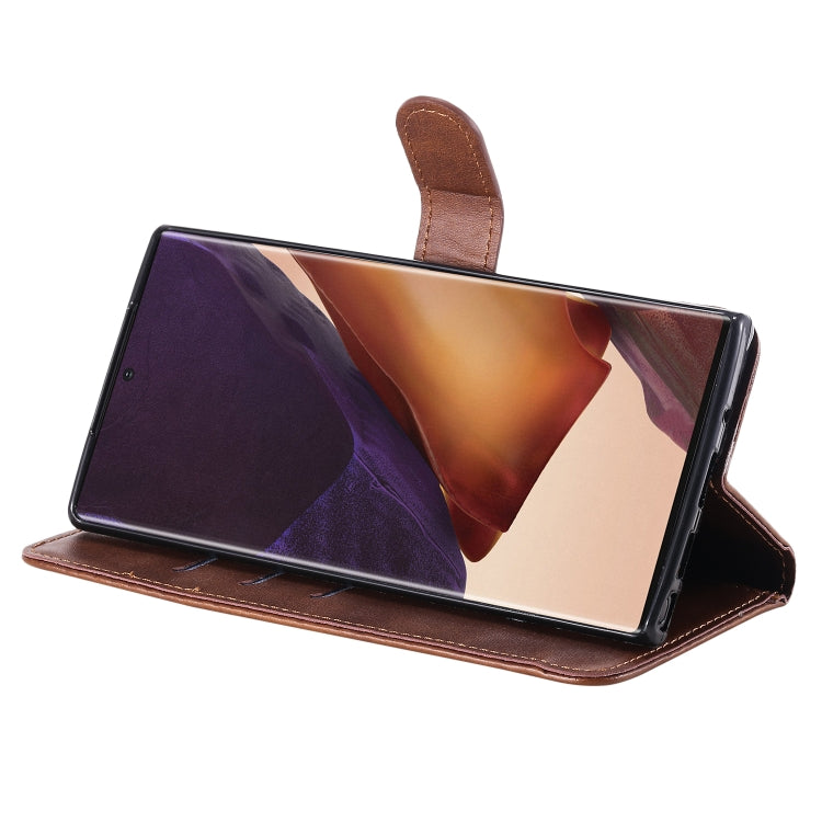 For Samsung Galaxy Note20 Ultra Fashion Calf Texture Zipper Horizontal Flip Leather Case with Stand & Card Slots & Wallet Function