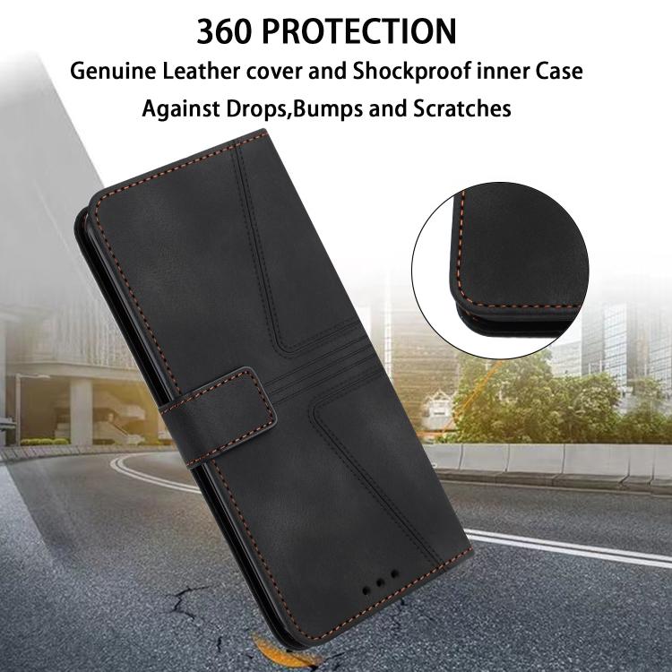 For Samsung Galaxy A07 4G Triangle Solid Color Leather Phone Case