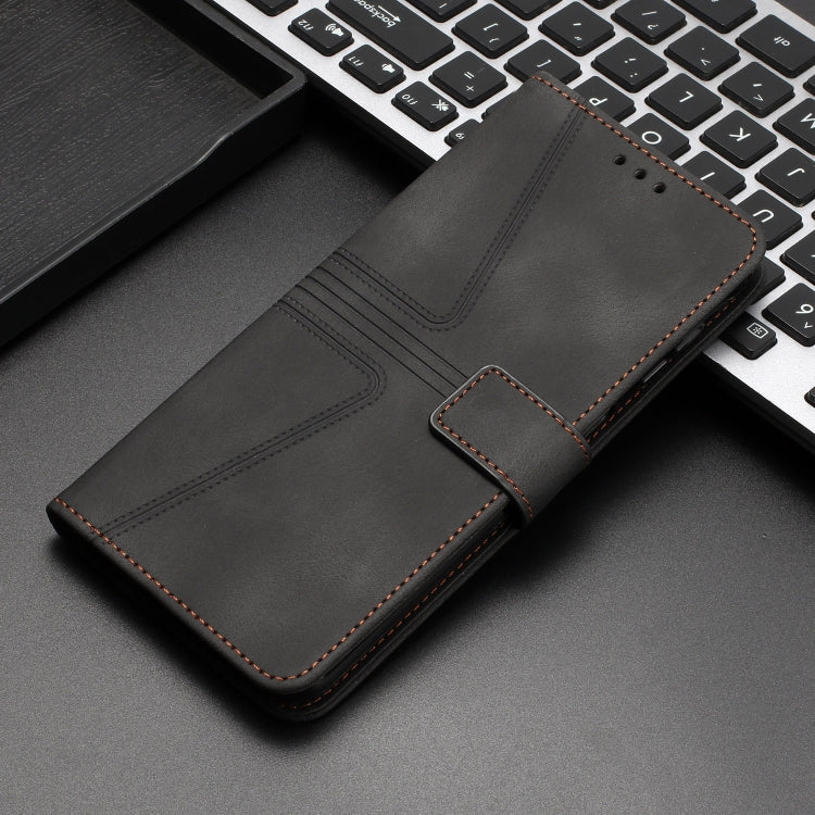 For Redmi 14C 4G Triangle Solid Color Leather Phone Case