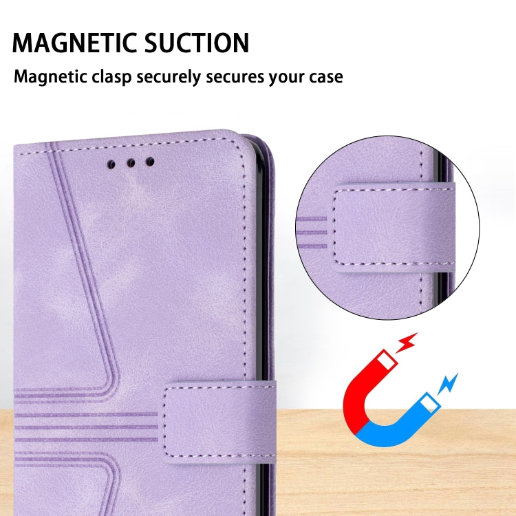For Redmi Note 14 5G Triangle Solid Color Leather Phone Case