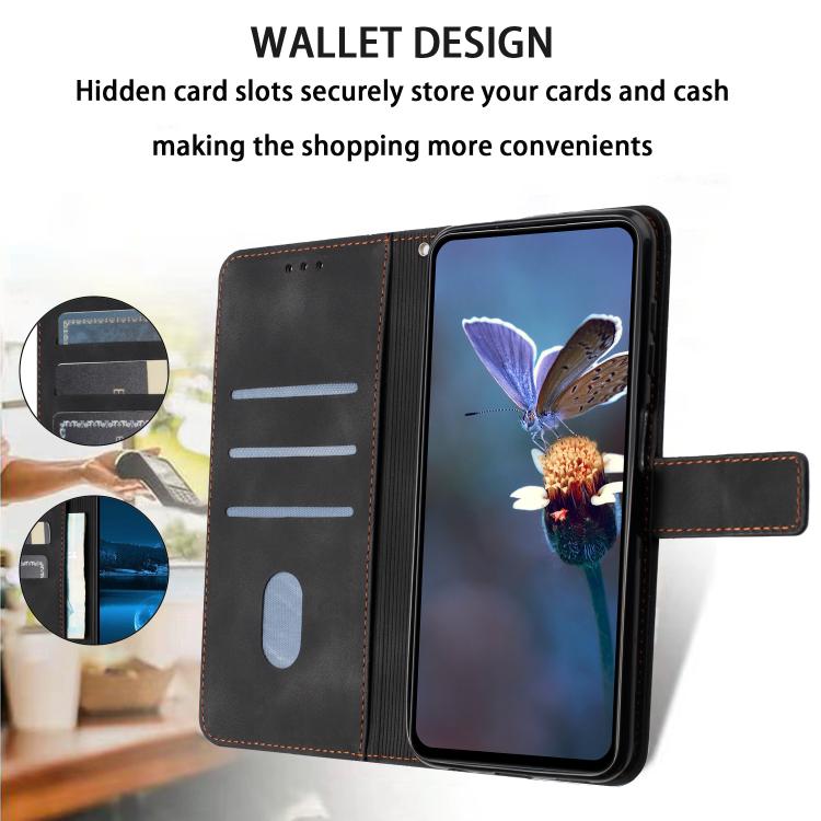 For Redmi Note 14 4G 163.25mm Triangle Solid Color Leather Phone Case