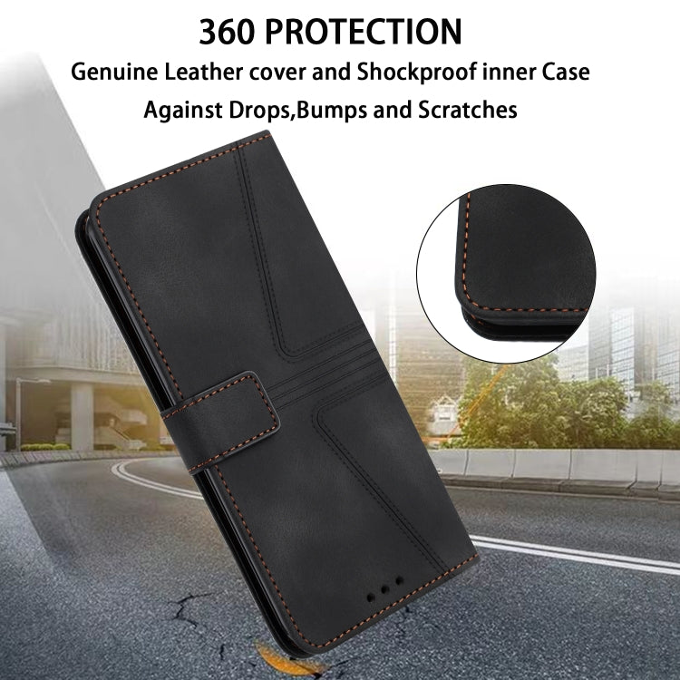 For Xiaomi 14T Triangle Solid Color Leather Phone Case