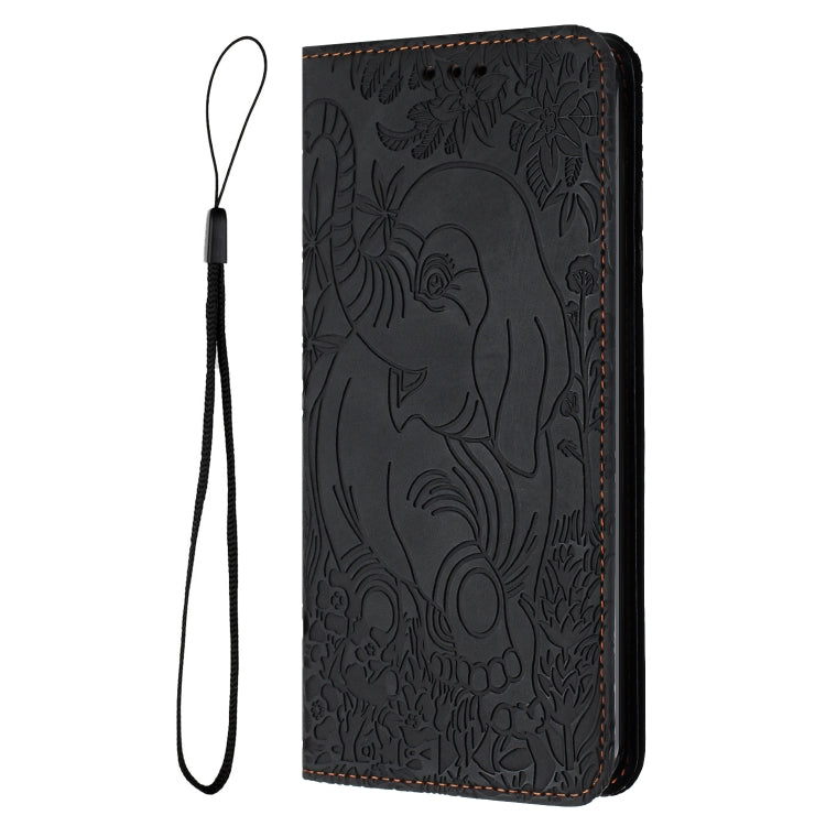 For Samsung Galaxy S25 Ultra 5G Retro Elephant Embossed Leather Phone Case