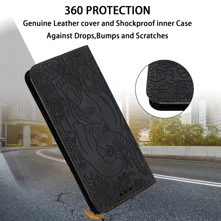 For Samsung Galaxy S24 FE 5G Retro Elephant Embossed Leather Phone Case