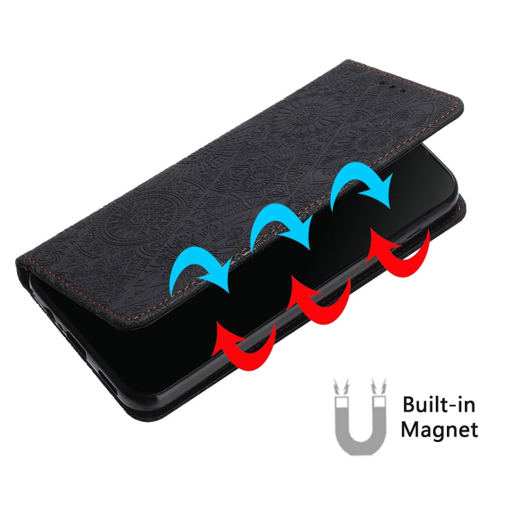 For Redmi Note 14 5G Ethnic Embossed Adsorption Leather Phone Case