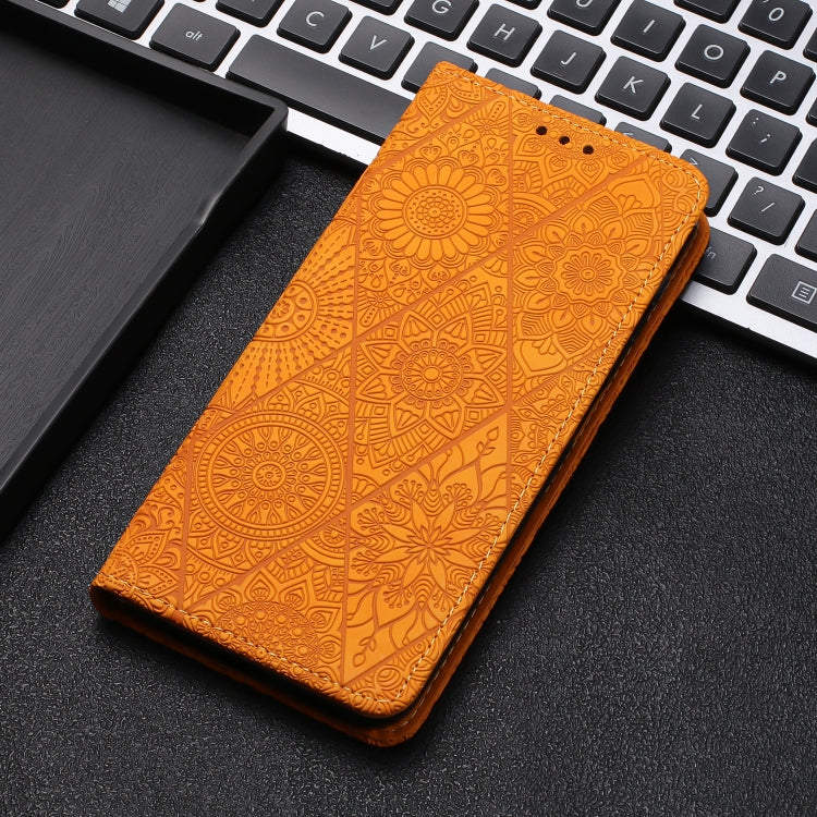 For Redmi 14C 4G Ethnic Embossed Adsorption Leather Phone Case