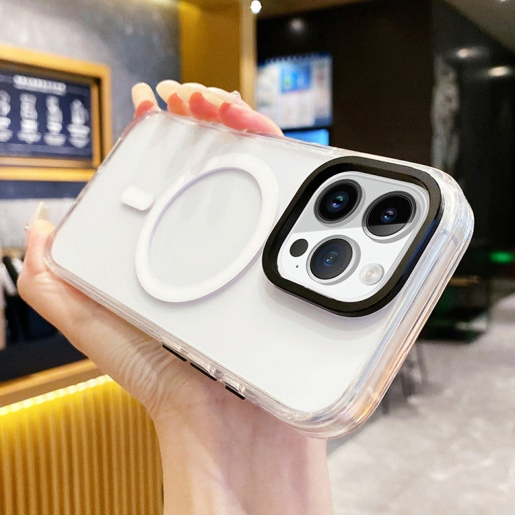 For iPhone 16 Pro Kingsteel Wolf Frosted Lens MagSafe Transparent Phone Case