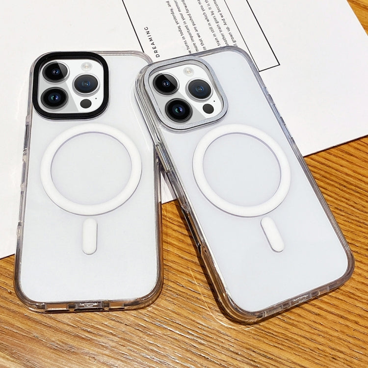 For iPhone 16 Pro Kingsteel Wolf Frosted Lens MagSafe Transparent Phone Case