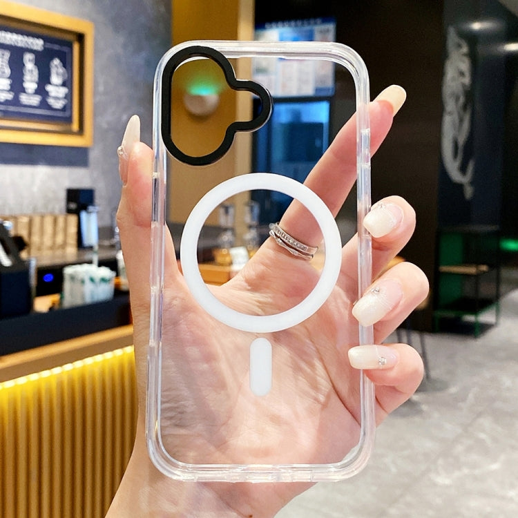 For iPhone 16 Plus Kingsteel Wolf Frosted Lens MagSafe Transparent Phone Case