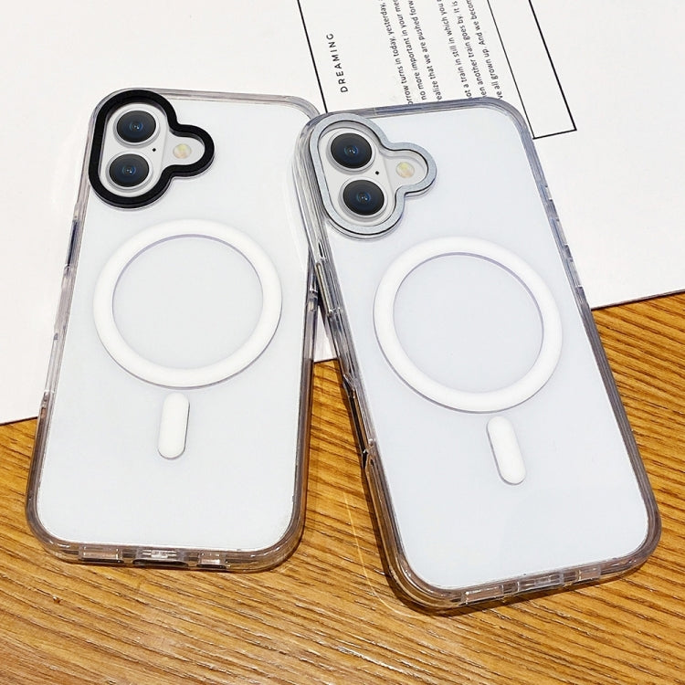 For iPhone 16 Plus Kingsteel Wolf Frosted Lens MagSafe Transparent Phone Case