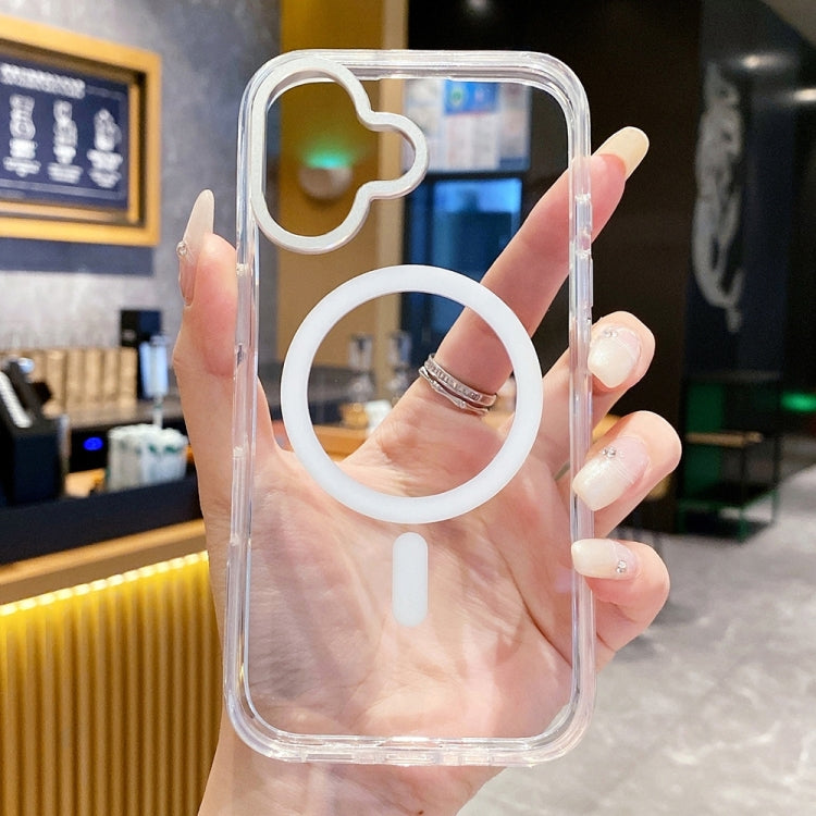 For iPhone 16 Plus Kingsteel Wolf Frosted Lens MagSafe Transparent Phone Case