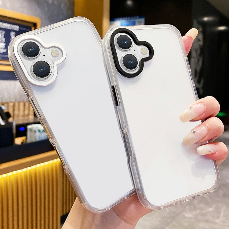 For iPhone 16 Plus Kingsteel Wolf Frosted Lens Transparent Phone Case