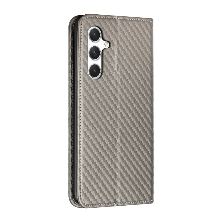 For Samsung Galaxy A16 5G / 4G Carbon Fiber Texture Magnetic Flip Leather Phone Case
