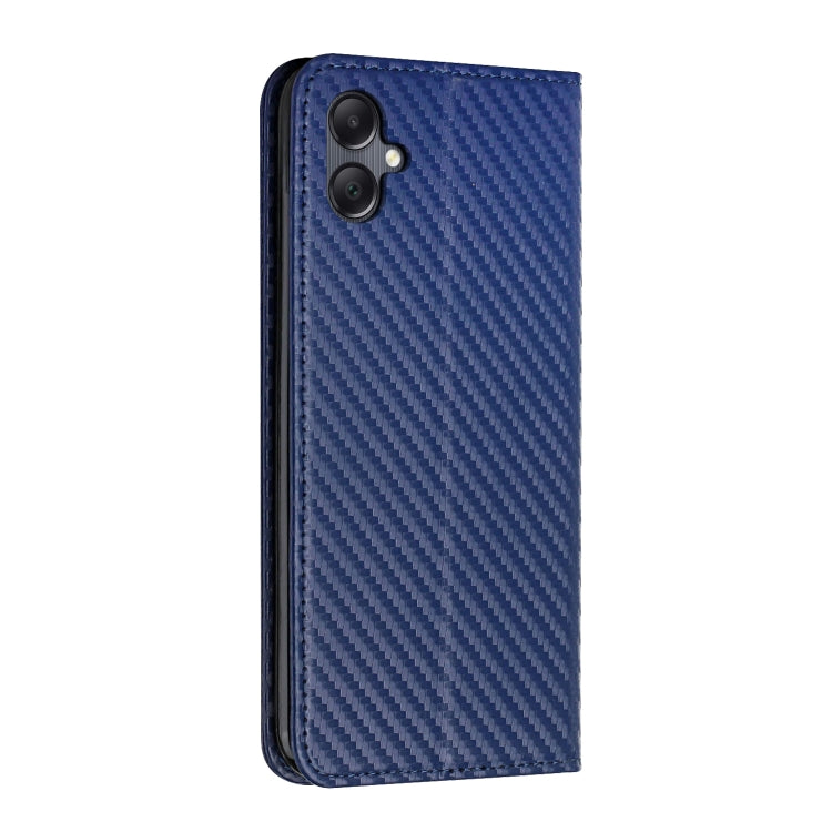 For Samsung Galaxy A06 4G Carbon Fiber Texture Magnetic Flip Leather Phone Case