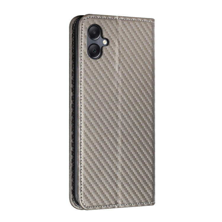 For Samsung Galaxy A06 4G Carbon Fiber Texture Magnetic Flip Leather Phone Case