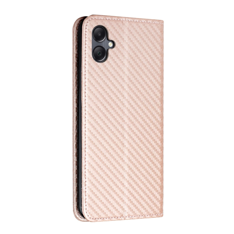 For Samsung Galaxy A06 4G Carbon Fiber Texture Magnetic Flip Leather Phone Case