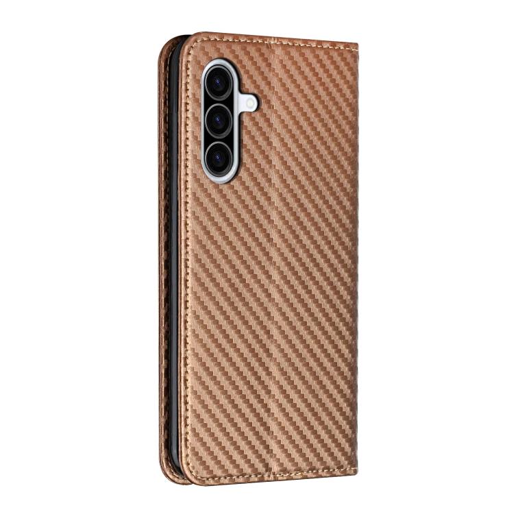 For Samsung Galaxy A26 5G Carbon Fiber Texture Magnetic Flip Leather Phone Case