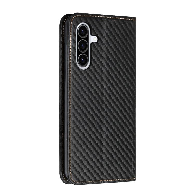 For Samsung Galaxy A36 5G Carbon Fiber Texture Magnetic Flip Leather Phone Case