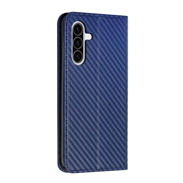 For Samsung Galaxy A56 5G Carbon Fiber Texture Magnetic Flip Leather Phone Case