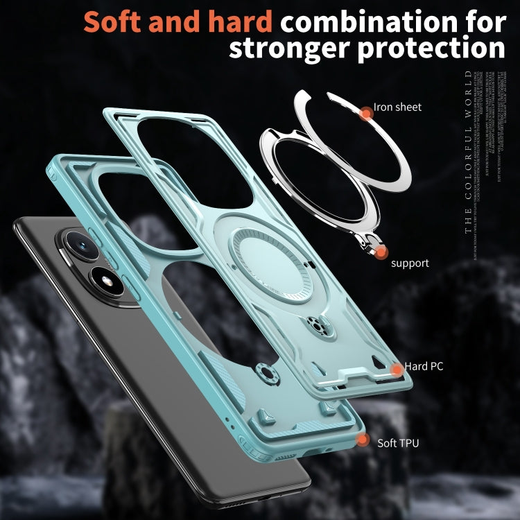 For Redmi Note 14 Pro / 14 Pro+ 5G PC Hybrid TPU Armor MagSafe Ring Holder Phone Case